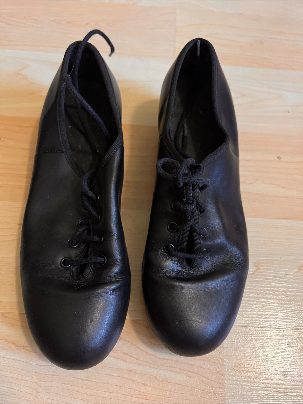 Women's Black Lace-Up Tap Shoes